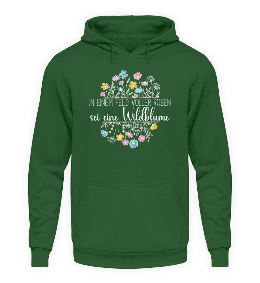 sei eine Wildblume · Unisex Kapuzenpullover Hoodie-Unisex Hoodie-Bottle Green-XS-Agrarstarz