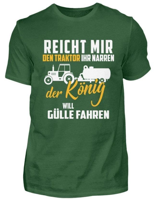 Der König will Gülle fahren · Herren T-Shirt-Herren Basic T-Shirt SD-Bottle Green-L-Agrarstarz