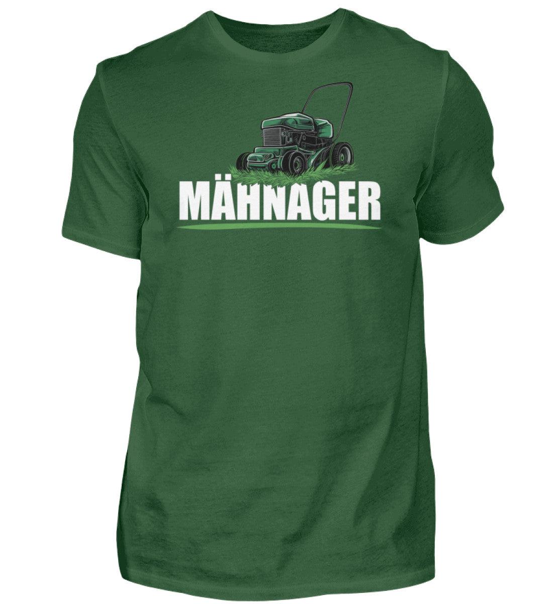 Mähnager Rasenmäher · Herren T-Shirt-Herren Basic T-Shirt-Bottle Green-S-Agrarstarz