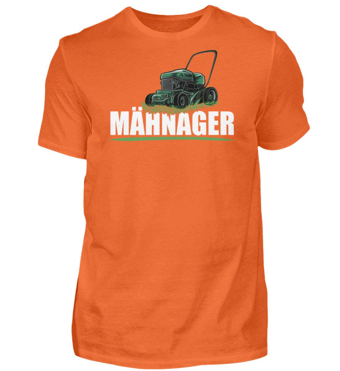 Mähnager Rasenmäher · Herren T-Shirt-Herren Basic T-Shirt-Orange Crush-S-Agrarstarz