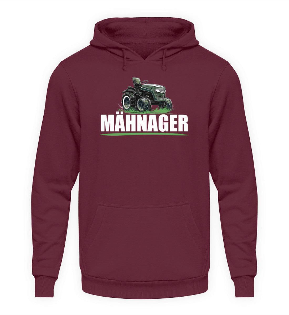 Mähnager Rasenmäher Traktor · Unisex Kapuzenpullover Hoodie-Unisex Hoodie-Burgundy-XS-Agrarstarz