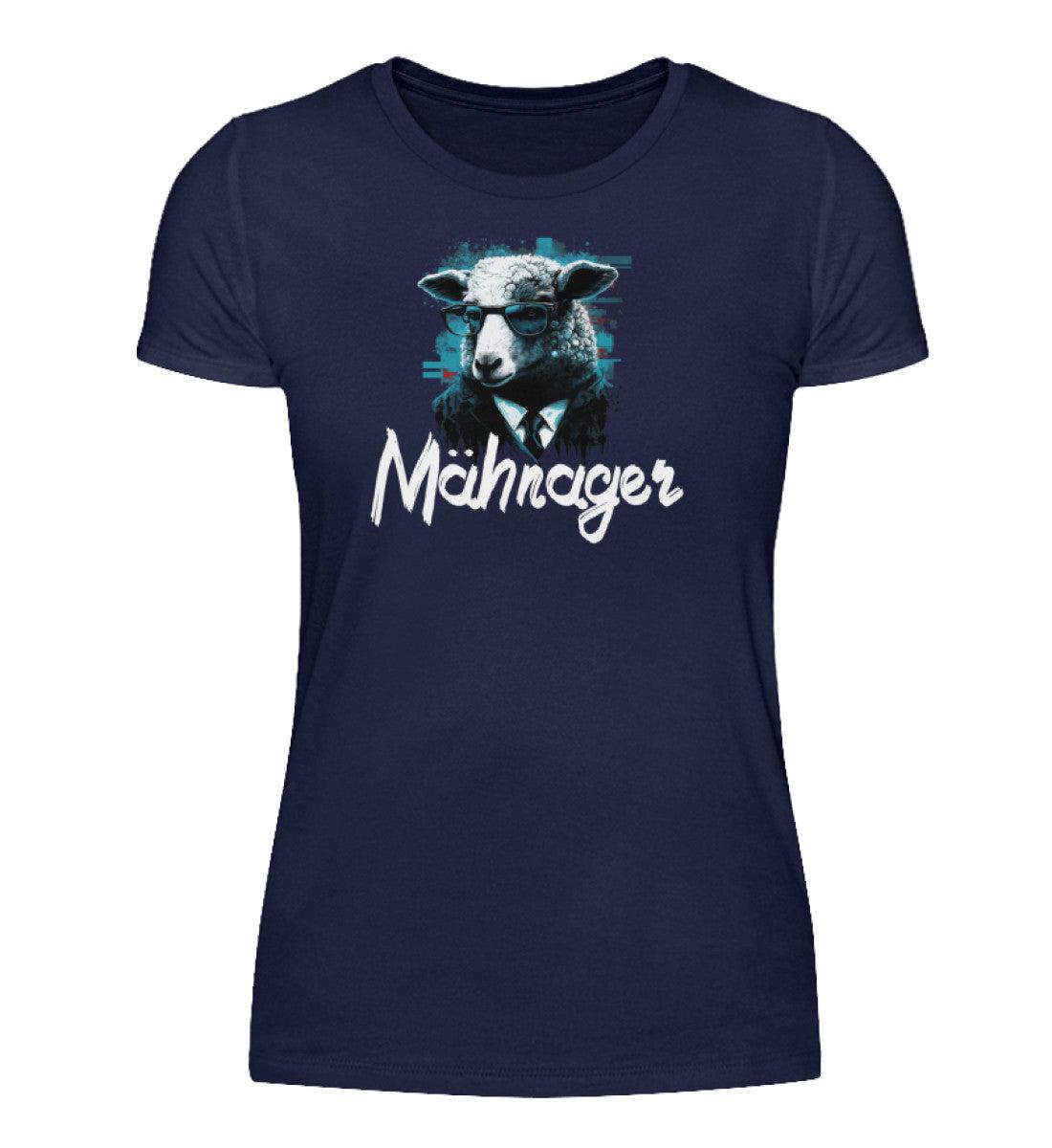 Mähnager Schaf · Damen T-Shirt-Damen Basic T-Shirt-Navy-S-Agrarstarz