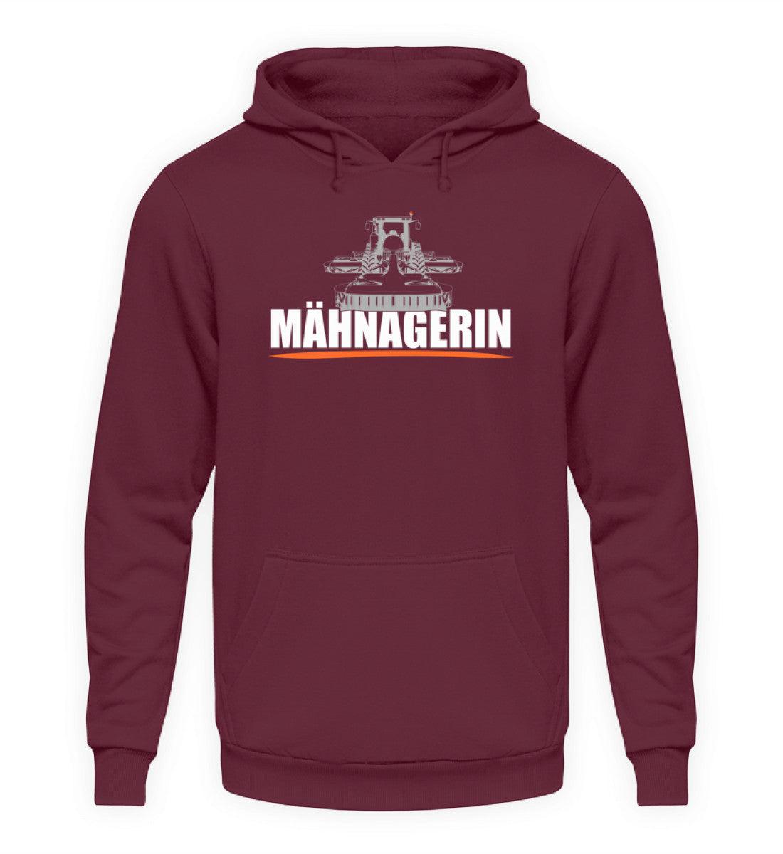 Mähnagerin Butterfly Traktor · Unisex Kapuzenpullover Hoodie-Unisex Hoodie-Burgundy-XS-Agrarstarz