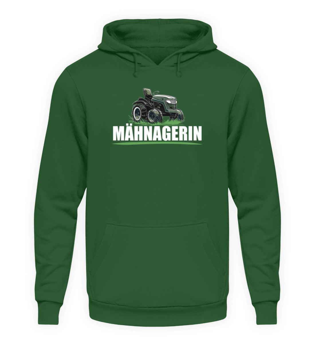 Mähnagerin Rasenmäher Traktor · Unisex Kapuzenpullover Hoodie-Unisex Hoodie-Bottle Green-XS-Agrarstarz