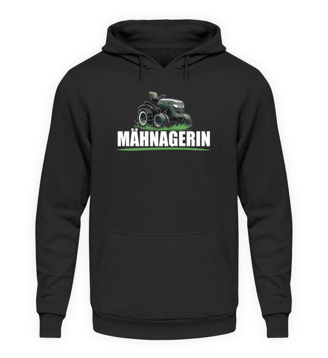 Mähnagerin Rasenmäher Traktor · Unisex Kapuzenpullover Hoodie-Unisex Hoodie-Deep Black-XS-Agrarstarz