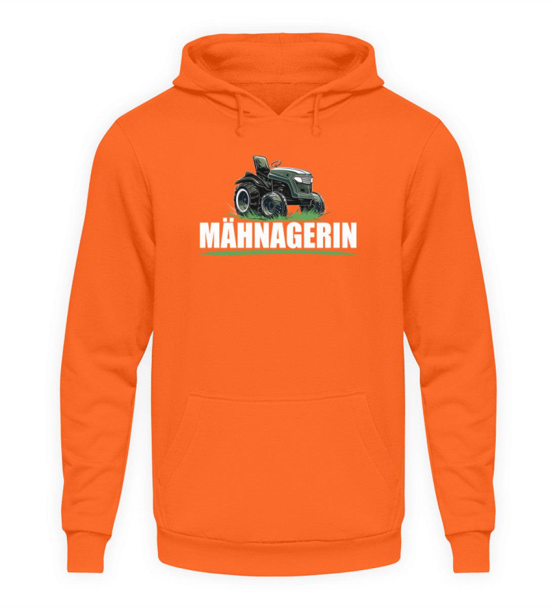 Mähnagerin Rasenmäher Traktor · Unisex Kapuzenpullover Hoodie-Unisex Hoodie-Orange Crush-S-Agrarstarz