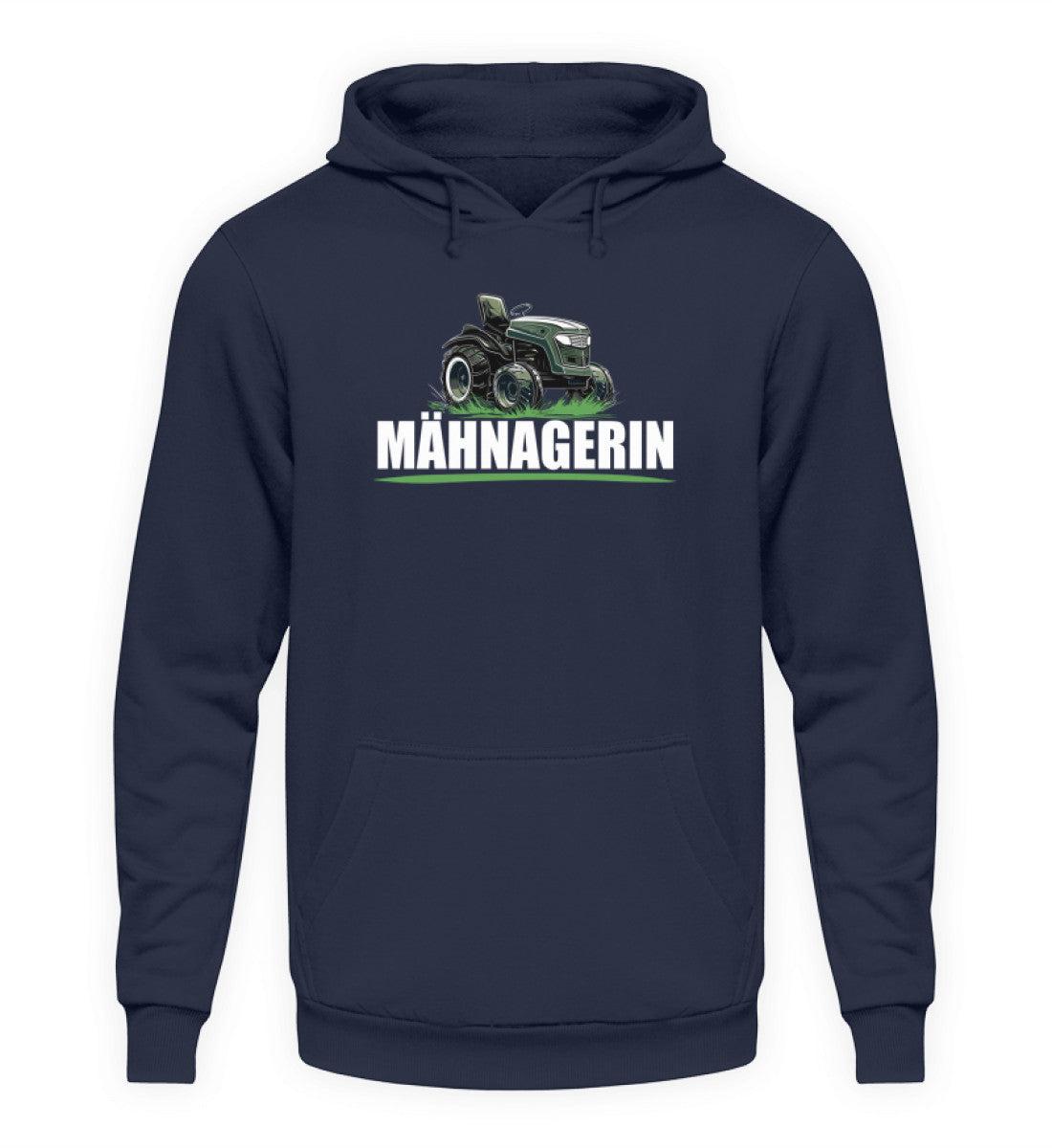 Mähnagerin Rasenmäher Traktor · Unisex Kapuzenpullover Hoodie-Unisex Hoodie-Oxford Navy-XS-Agrarstarz