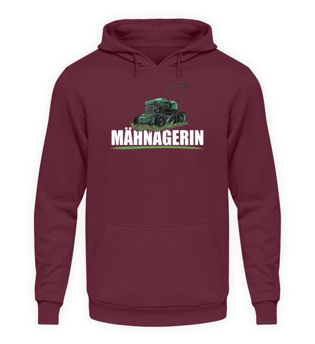 Mähnagerin Rasenmäher · Unisex Kapuzenpullover Hoodie-Unisex Hoodie-Burgundy-XS-Agrarstarz