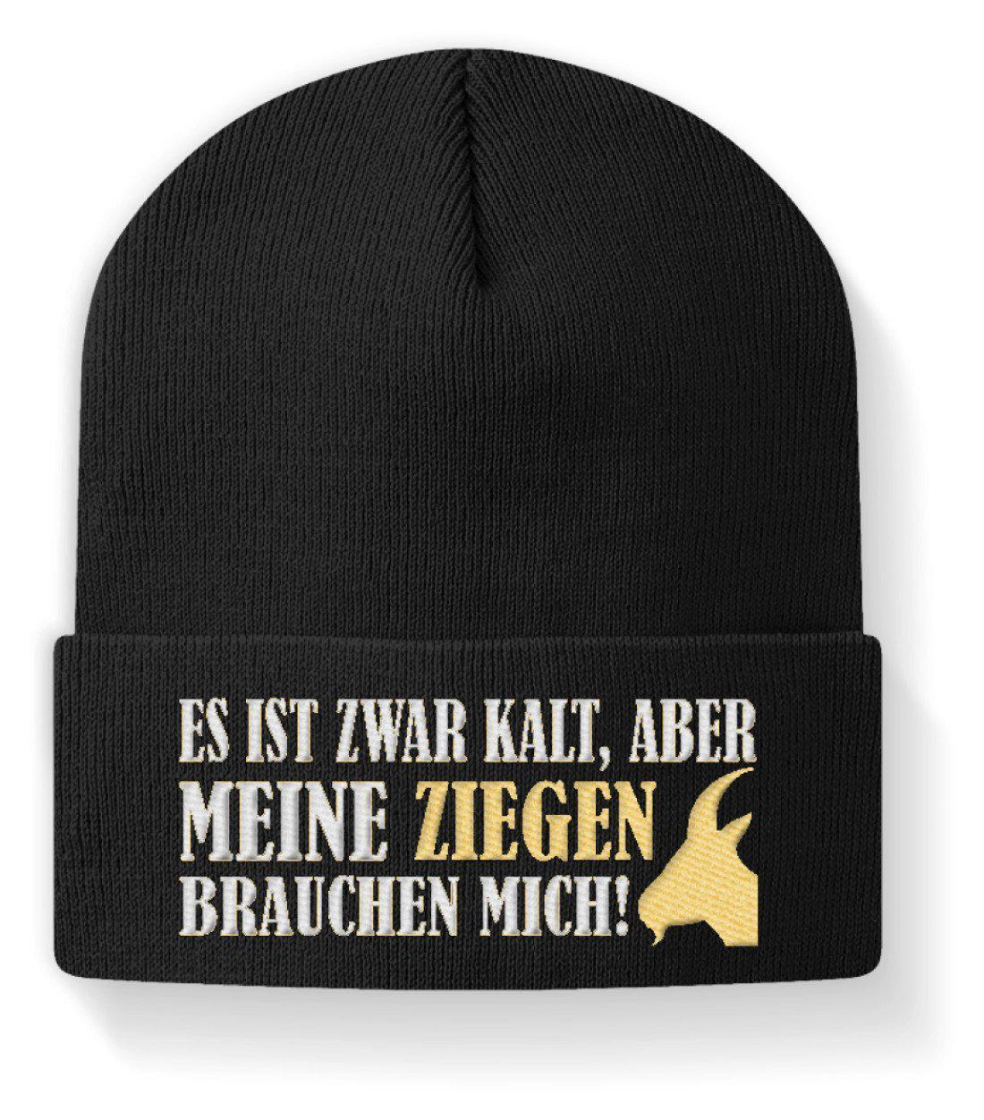 Meine Ziegen brauchen mich · Beanie Mütze-Beanie mit Stick SWP-fuchsia-Einheitsgroesse-Agrarstarz