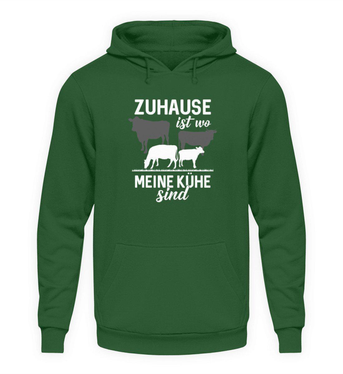 Zuhause ist wo meine Kühe sind · Unisex Kapuzenpullover Hoodie-Unisex Hoodie SD-bottle green-M-Agrarstarz