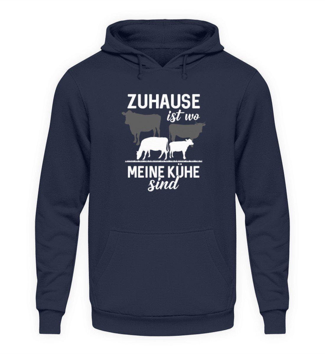 Zuhause ist wo meine Kühe sind · Unisex Kapuzenpullover Hoodie-Unisex Hoodie SD-oxford navy-XXL-Agrarstarz