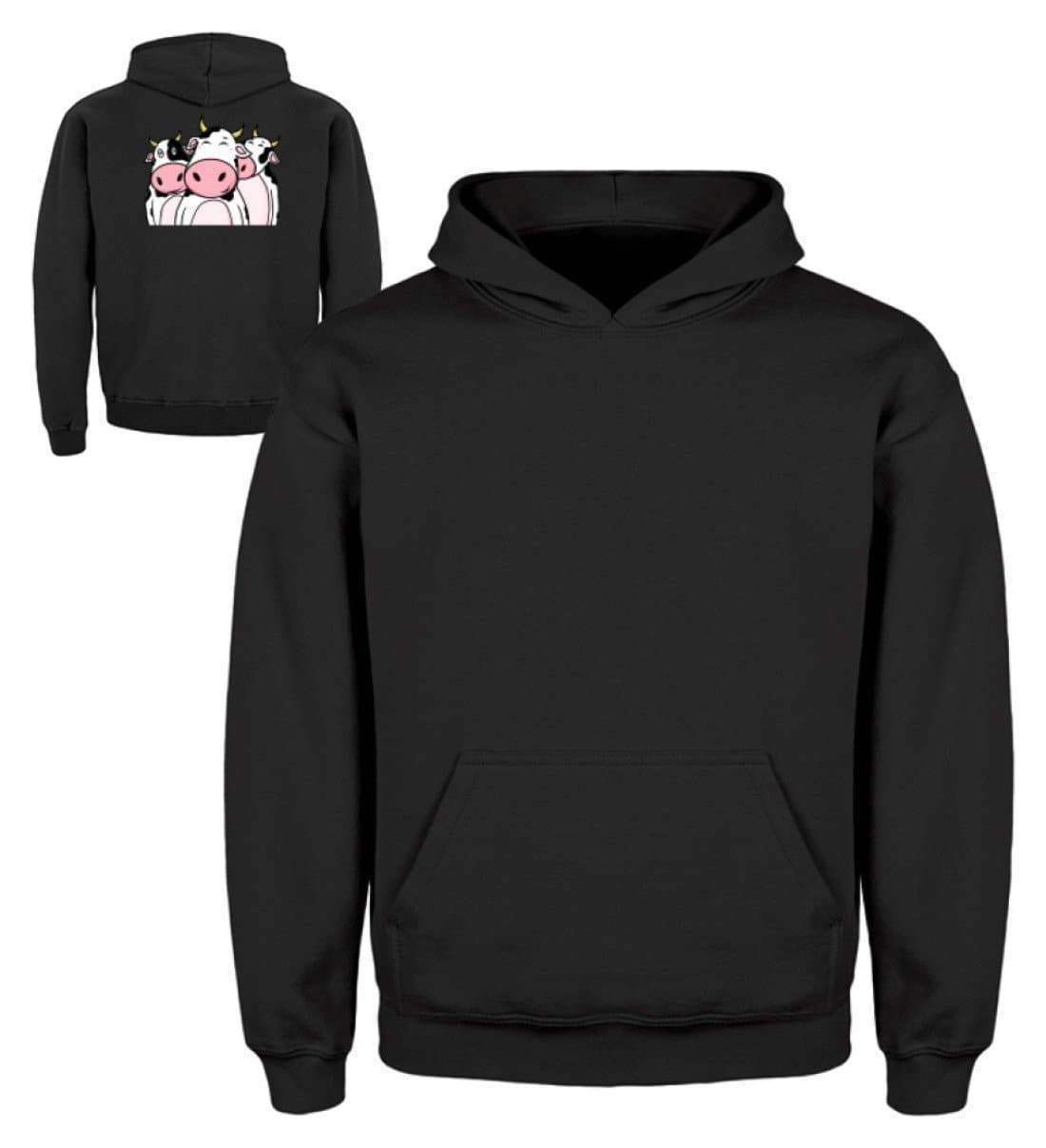 3 Kühe · Kinder Kapuzenpullover Hoodie-Kinder Hoodie-Jet Black-3/4 (98/104)-Agrarstarz