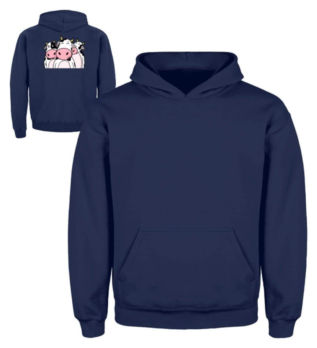 3 Kühe · Kinder Kapuzenpullover Hoodie-Kinder Hoodie-New French Navy-3/4 (98/104)-Agrarstarz