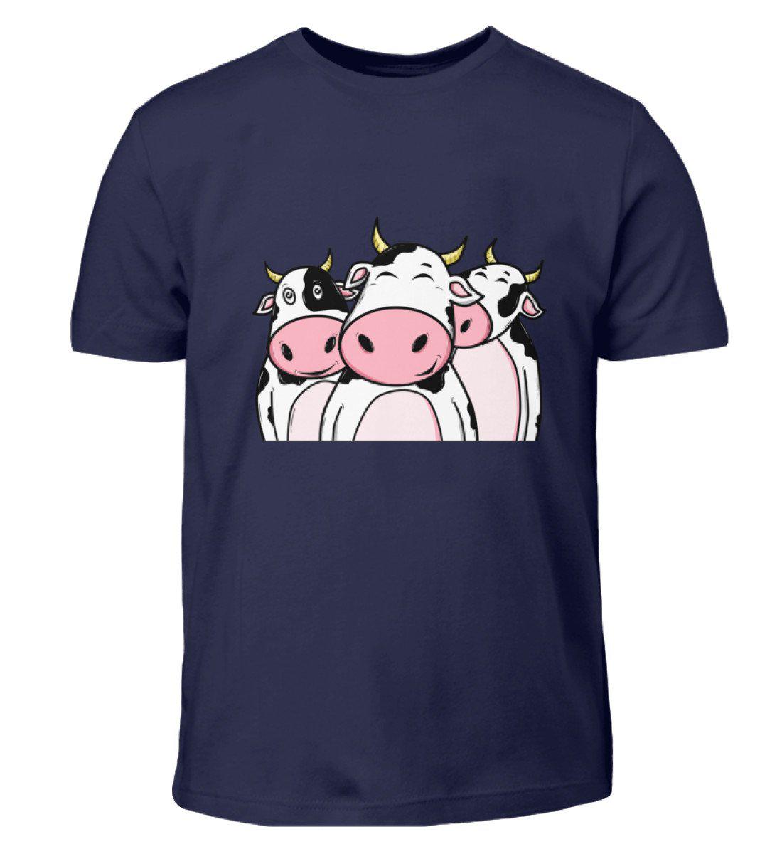 3 nette Kühe · Kinder T-Shirt-Kinder T-Shirt-Navy-3/4 (98/104)-Agrarstarz