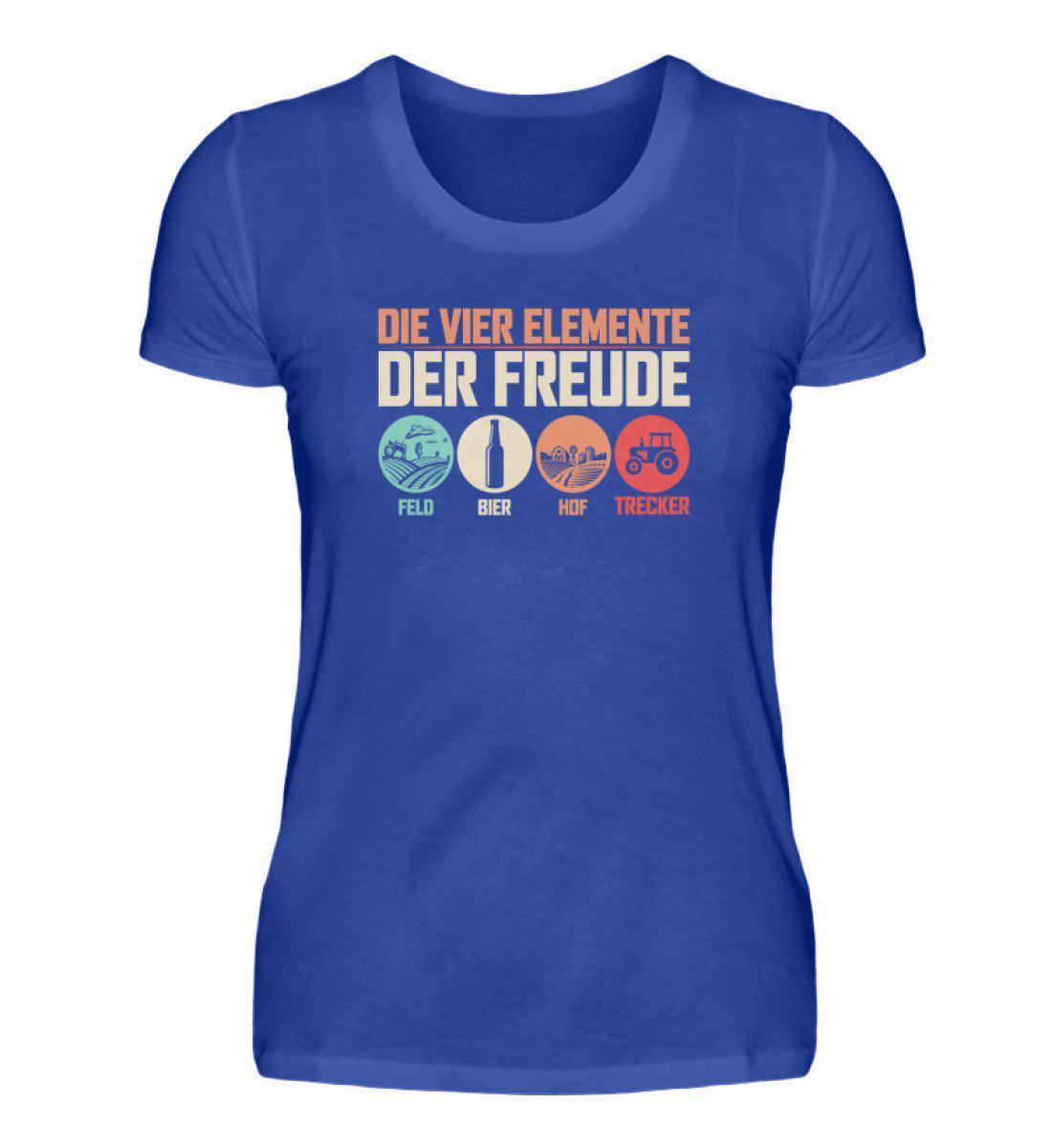 4 Elemente der Freude · Damen T-Shirt-Damen Basic T-Shirt-Neon Blue-S-Agrarstarz