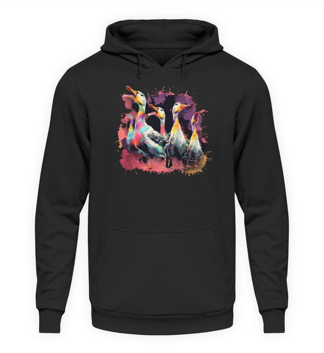 5 Enten Wasserfarben · Unisex Kapuzenpullover Hoodie-Unisex Hoodie-Deep Black-XS-Agrarstarz