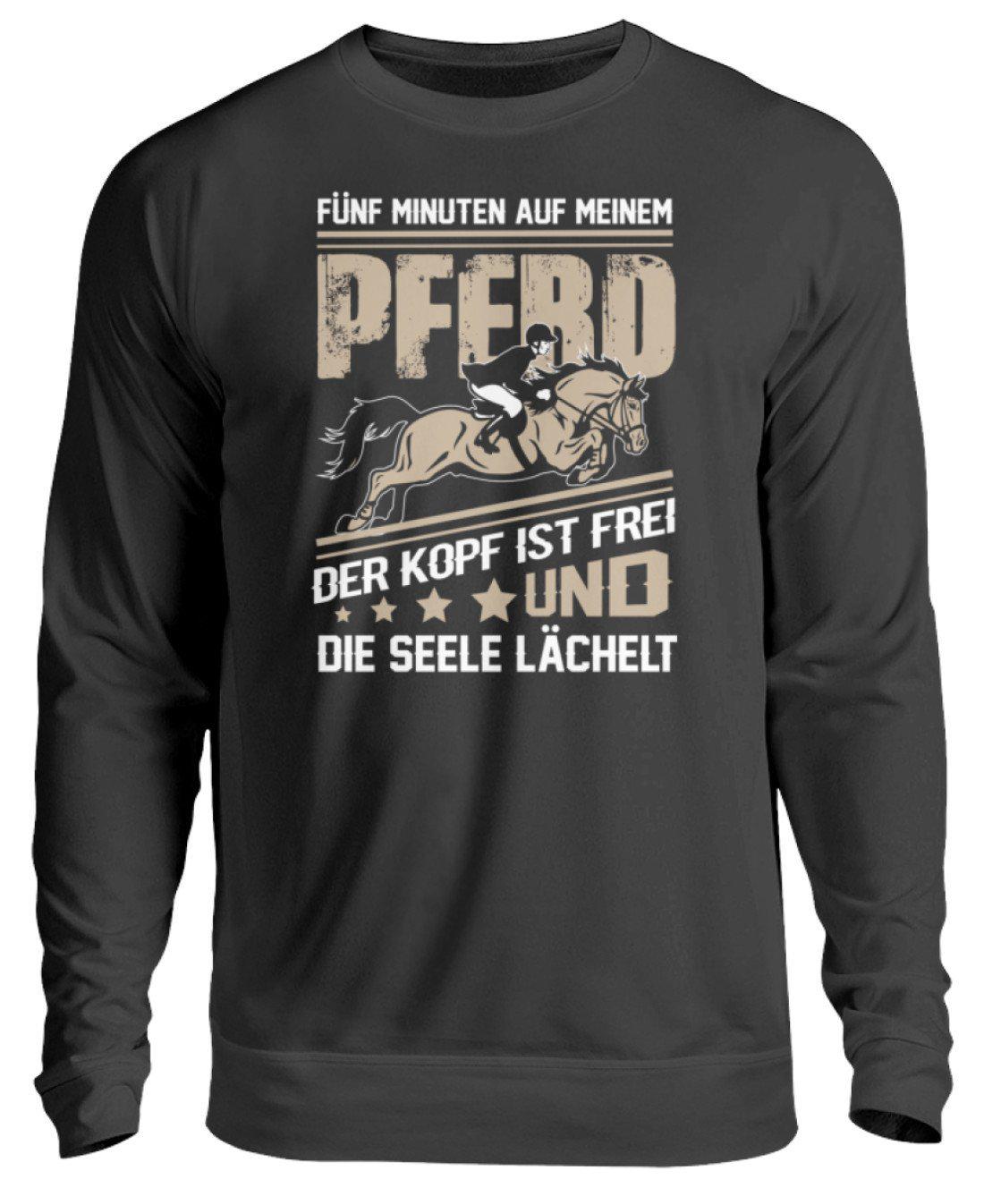 5 Minuten Pferd · Unisex Sweatshirt Pullover-Unisex Sweatshirt-Jet Black-S-Agrarstarz