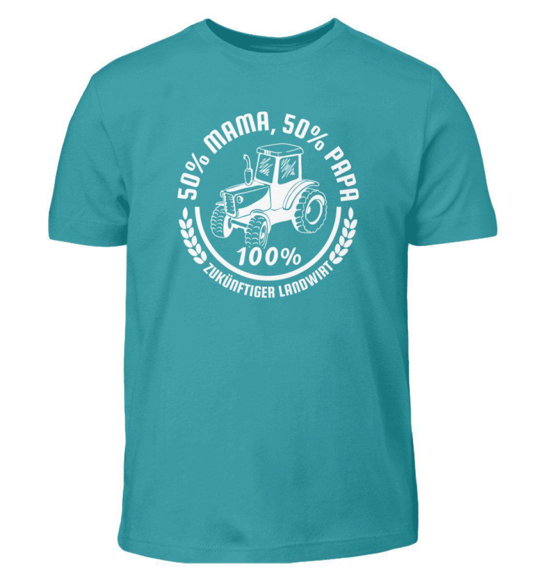 50% Mama 50% Papa · Kinder T-Shirt-Kinder T-Shirt-Swimming Pool-3/4 (98/104)-Agrarstarz