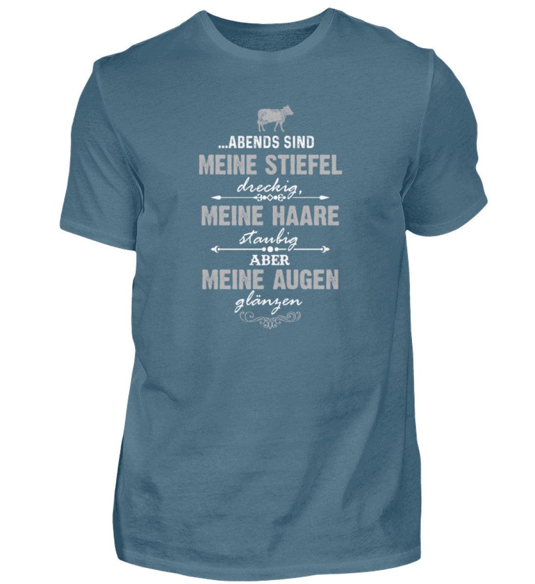 Abends Stiefel dreckig · Herren T-Shirt-Herren Basic T-Shirt-Stone Blue-S-Agrarstarz