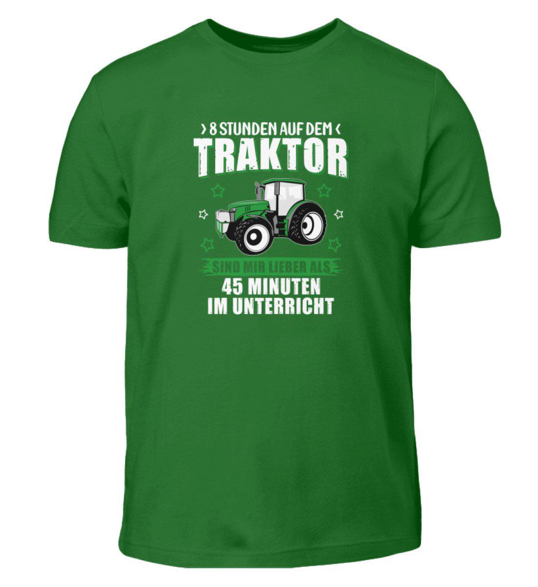 Acht Stunden Traktor · Kinder T-Shirt-Kinder T-Shirt-Kelly Green-12/14 (152/164)-Agrarstarz