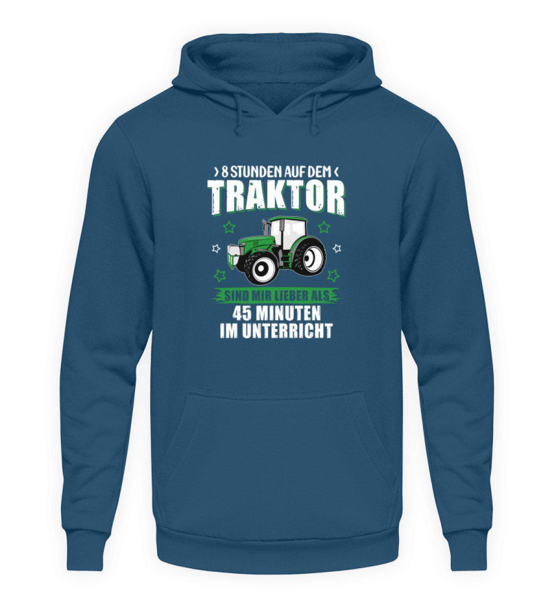 Acht Stunden Traktor · Unisex Kapuzenpullover Hoodie-Unisex Hoodie-Airforce Blue-S-Agrarstarz