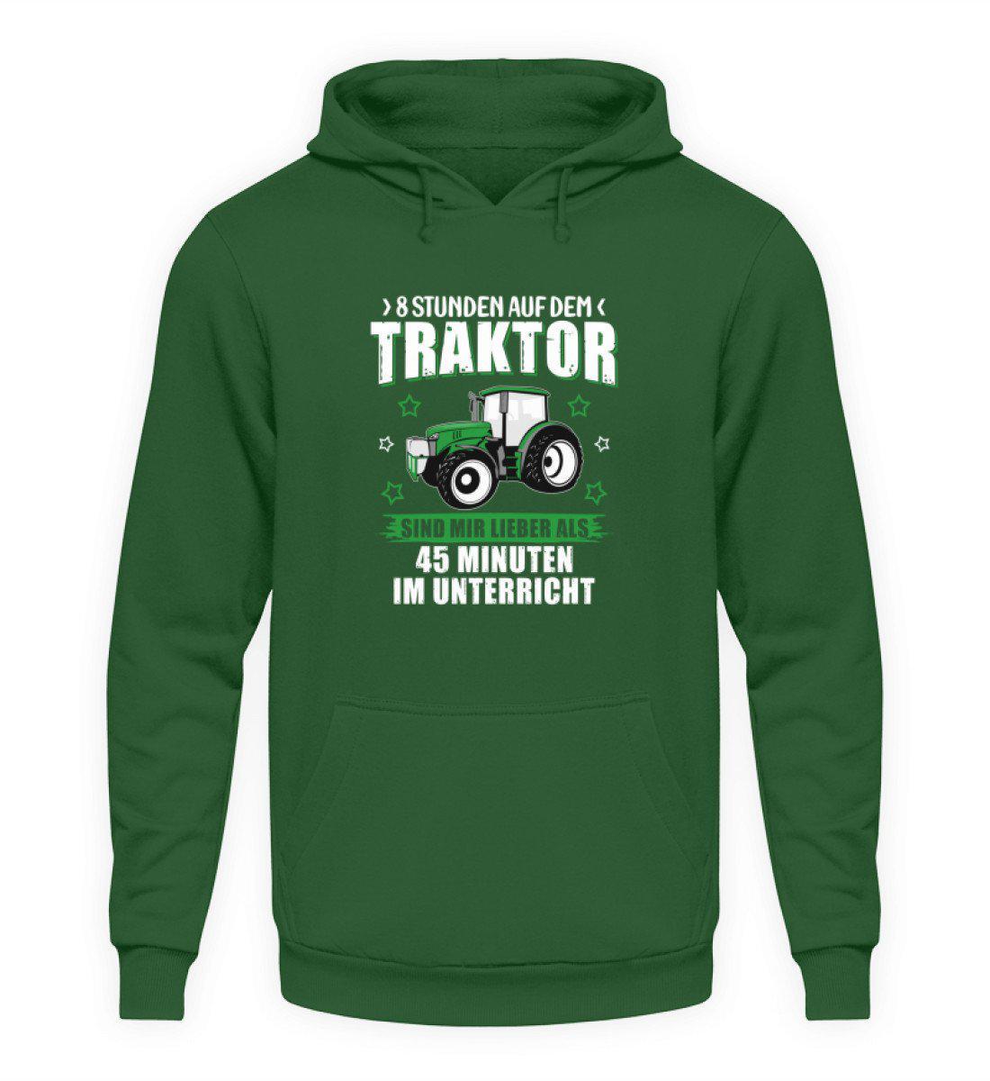 Acht Stunden Traktor · Unisex Kapuzenpullover Hoodie-Unisex Hoodie-Bottle Green-S-Agrarstarz