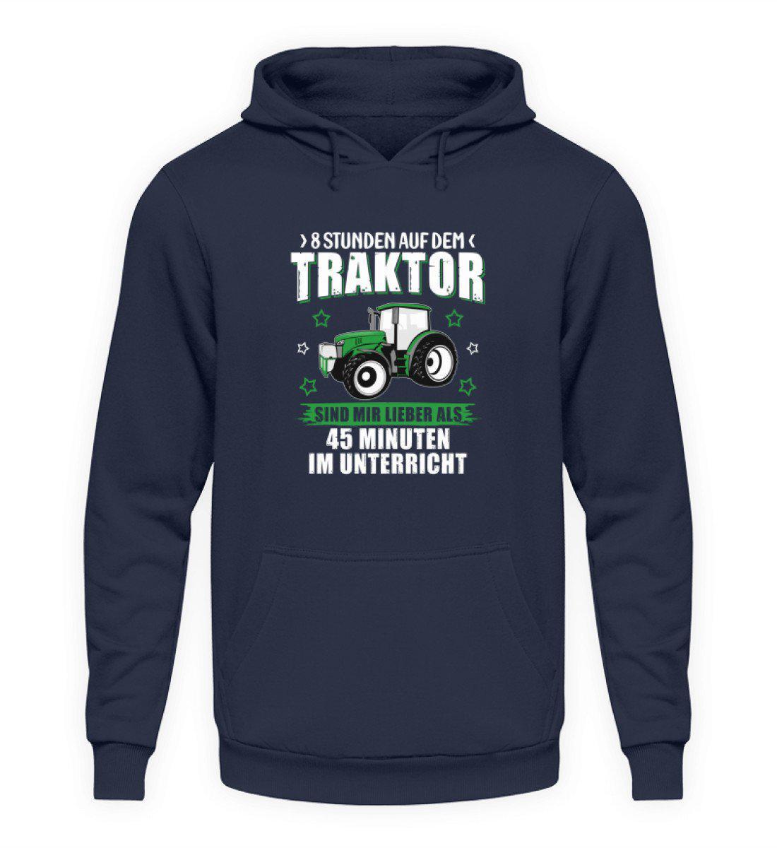 Acht Stunden Traktor · Unisex Kapuzenpullover Hoodie-Unisex Hoodie-Oxford Navy-S-Agrarstarz