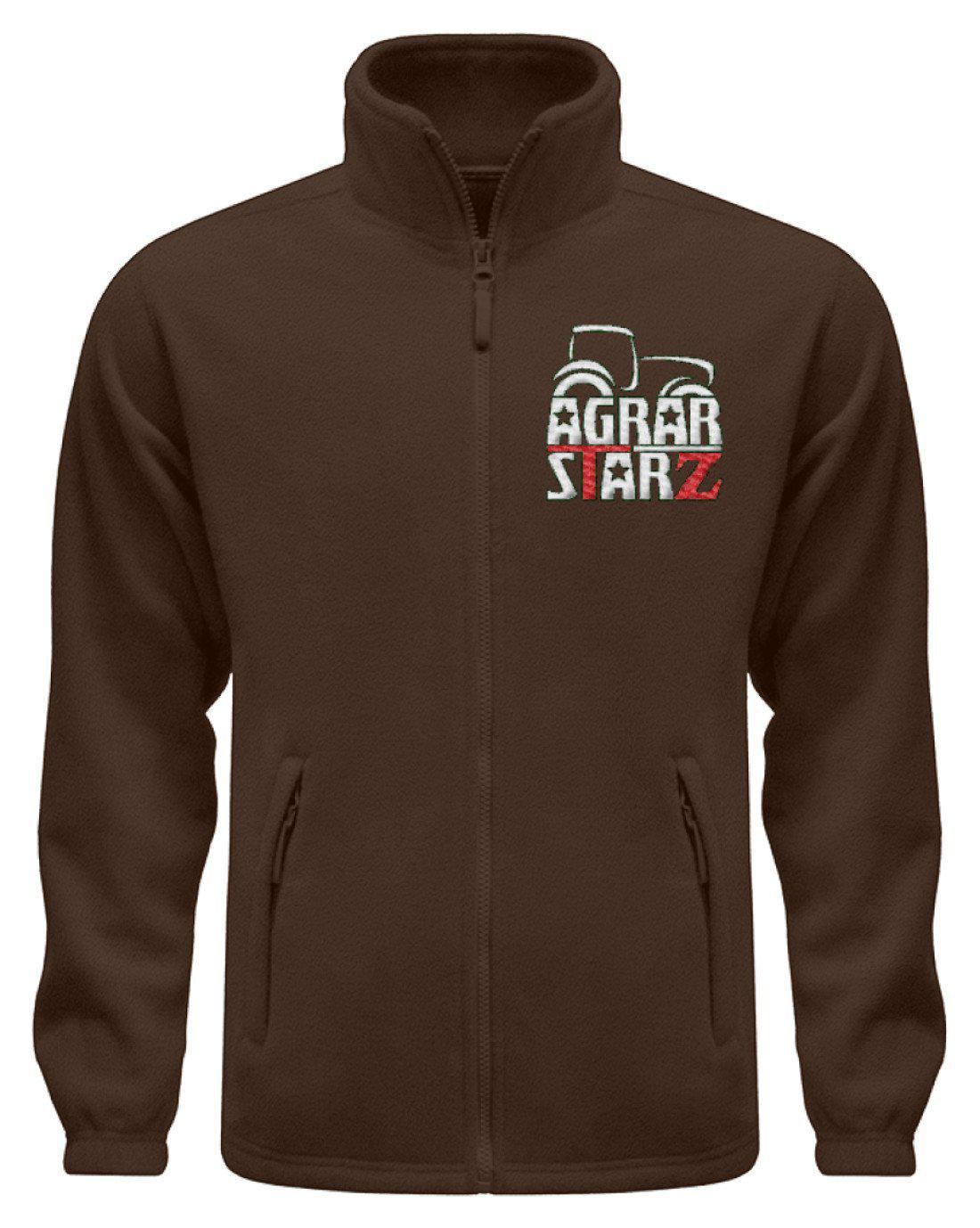 Agrarstarz · Fleece Jacke mit Stick-Fleece Jacke mit Stick-Dark Chocolate-S-Agrarstarz