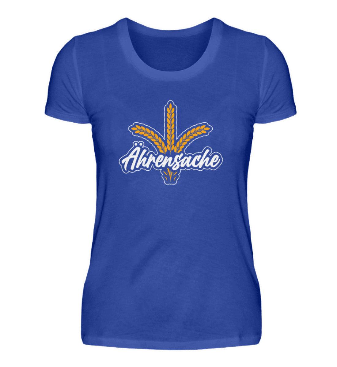 Ährensache · Damen T-Shirt-Damen Basic T-Shirt-Neon Blue-S-Agrarstarz
