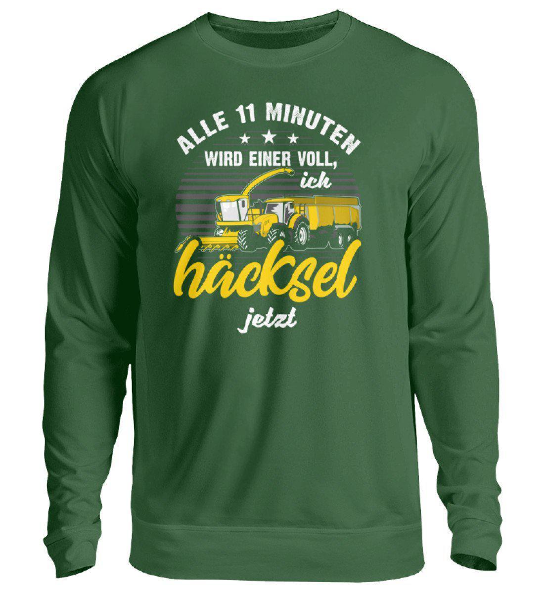 Alle 11 Minuten häckseln · Unisex Sweatshirt Pullover-Unisex Sweatshirt-Bottle Green-S-Agrarstarz