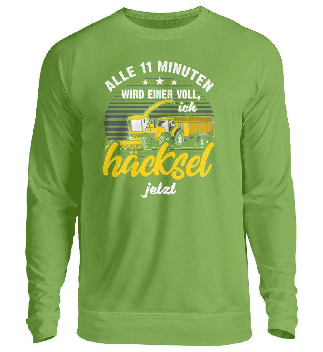 Alle 11 Minuten häckseln · Unisex Sweatshirt Pullover-Unisex Sweatshirt-LimeGreen-S-Agrarstarz