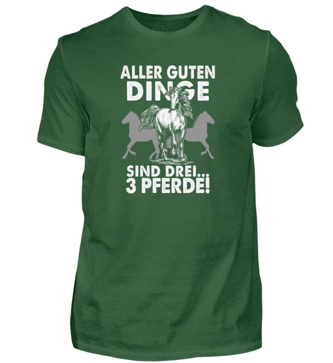 Aller guten Dinge sind 3 Pferde · Herren T-Shirt-Herren Basic T-Shirt-Bottle Green-S-Agrarstarz