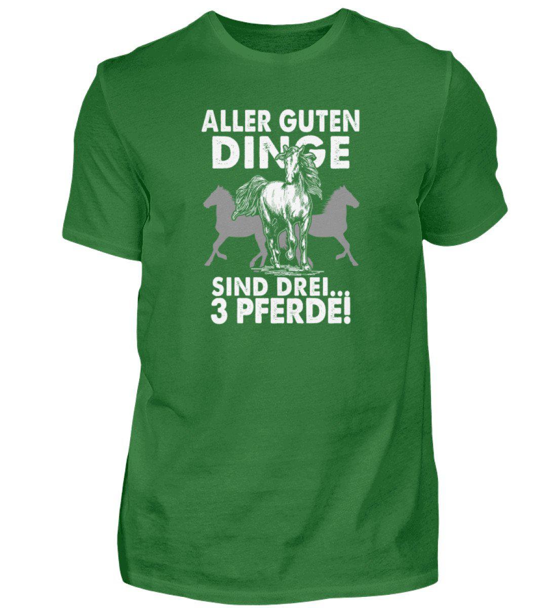 Aller guten Dinge sind 3 Pferde · Herren T-Shirt-Herren Basic T-Shirt-Kelly Green-S-Agrarstarz