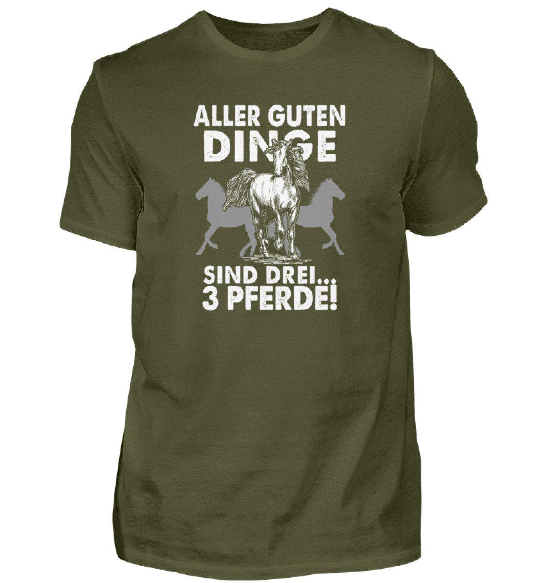 Aller guten Dinge sind 3 Pferde · Herren T-Shirt-Herren Basic T-Shirt-Agrarstarz