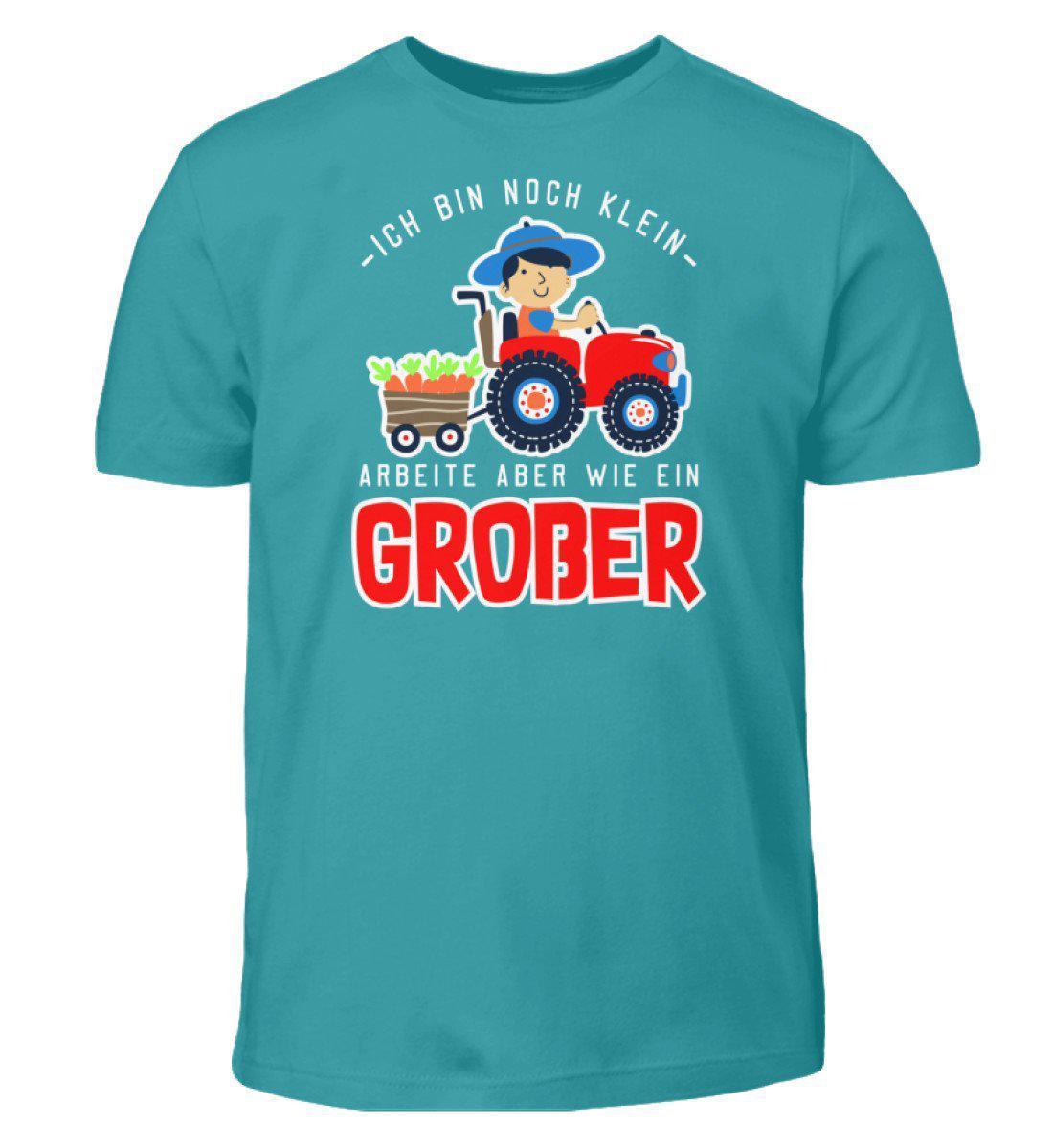 Arbeite wie ein Großer · Kinder T-Shirt-Kinder T-Shirt-Swimming Pool-3/4 (98/104)-Agrarstarz