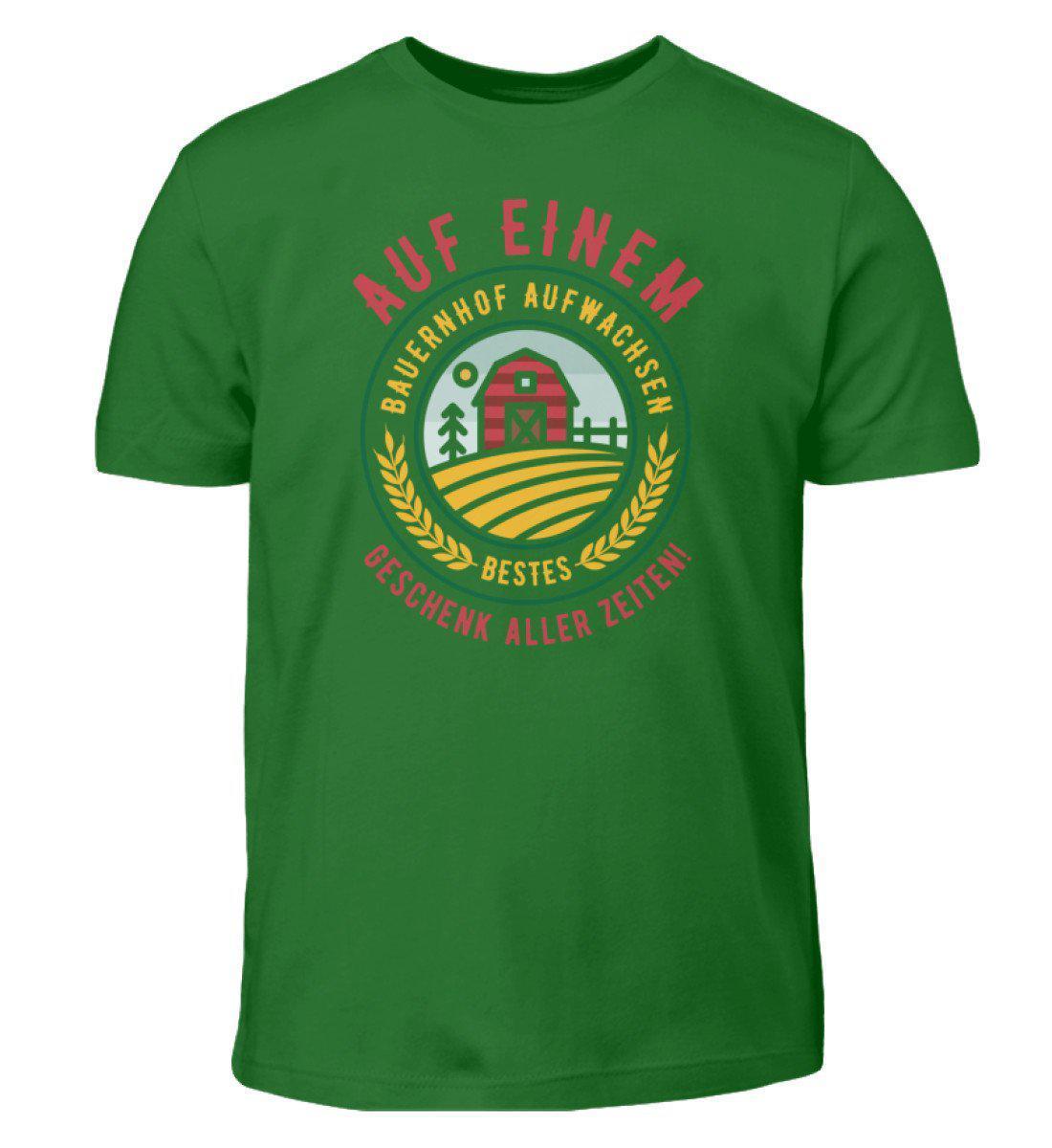 Auf Bauernhof aufgewachsen · Kinder T-Shirt-Kinder T-Shirt-Kelly Green-3/4 (98/104)-Agrarstarz