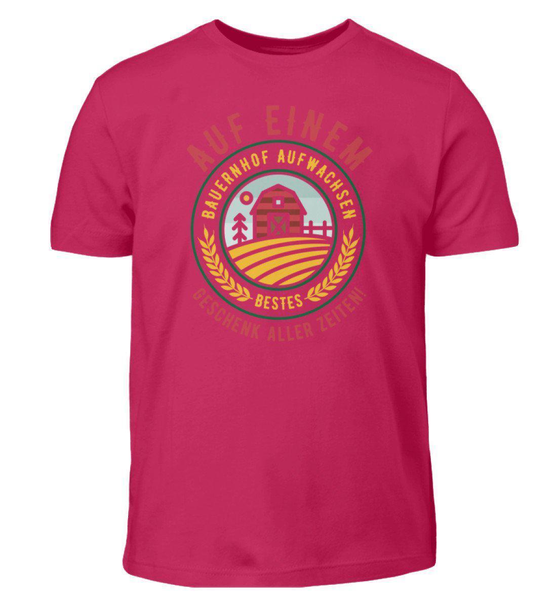 Auf Bauernhof aufgewachsen · Kinder T-Shirt-Kinder T-Shirt-Sorbet-3/4 (98/104)-Agrarstarz
