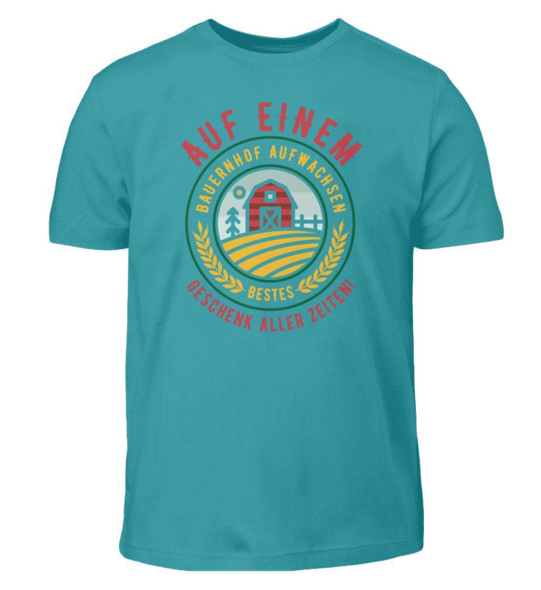 Auf Bauernhof aufgewachsen · Kinder T-Shirt-Kinder T-Shirt-Swimming Pool-3/4 (98/104)-Agrarstarz