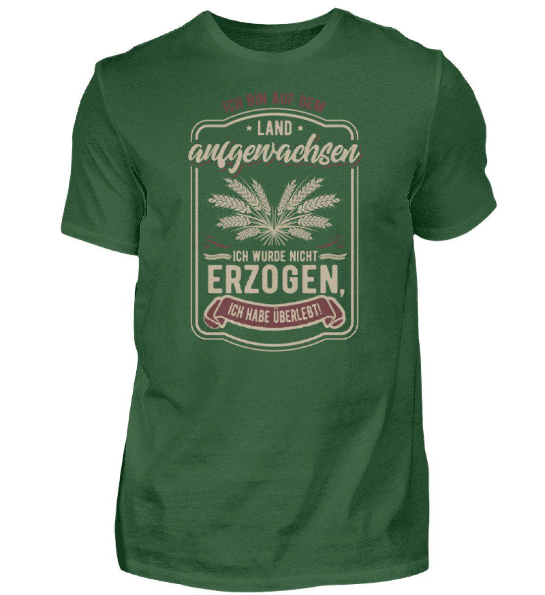 Auf dem Land aufgewachsen · Herren T-Shirt-Herren Basic T-Shirt-Bottle Green-S-Agrarstarz