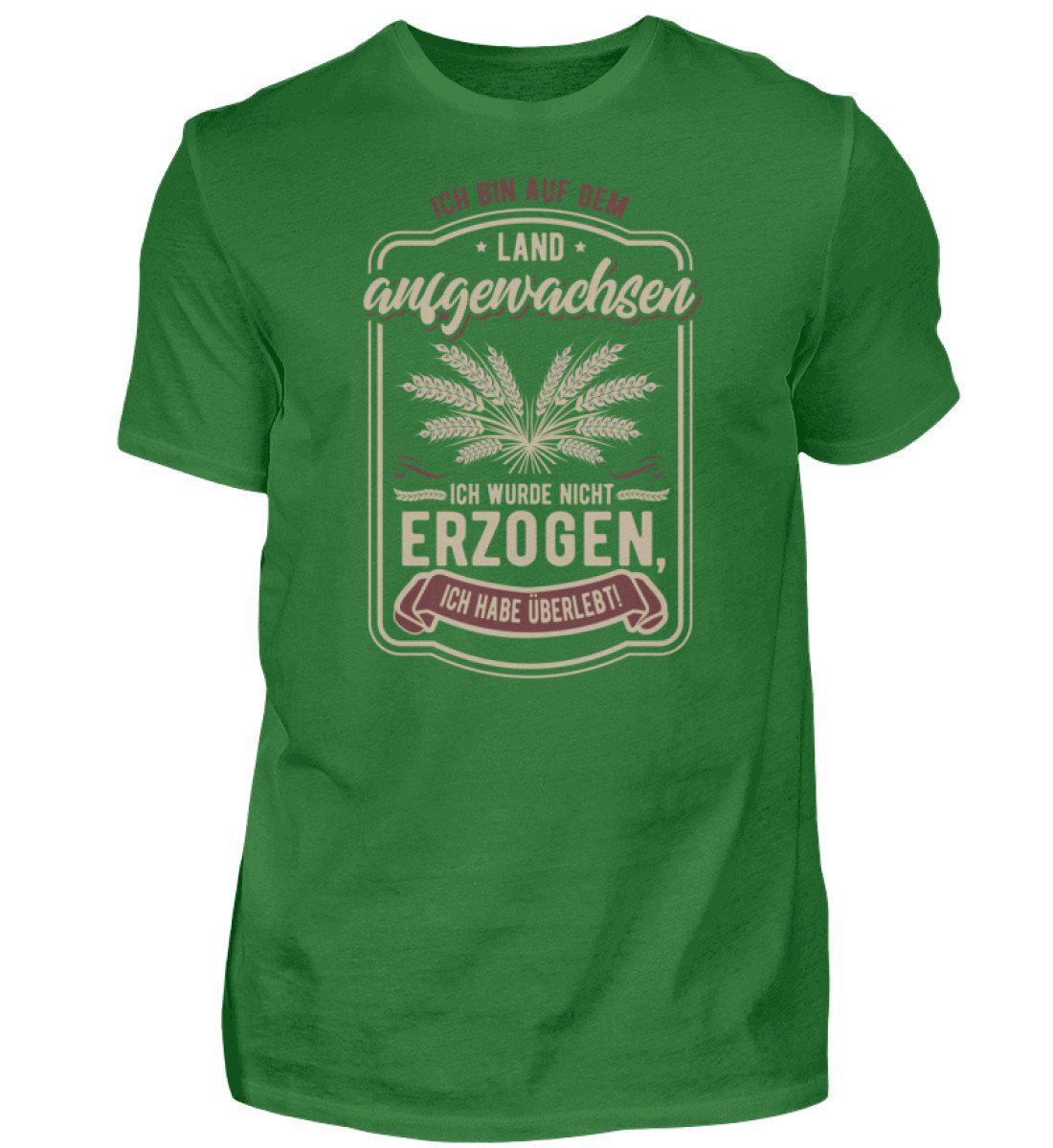 Auf dem Land aufgewachsen · Herren T-Shirt-Herren Basic T-Shirt-Kelly Green-S-Agrarstarz