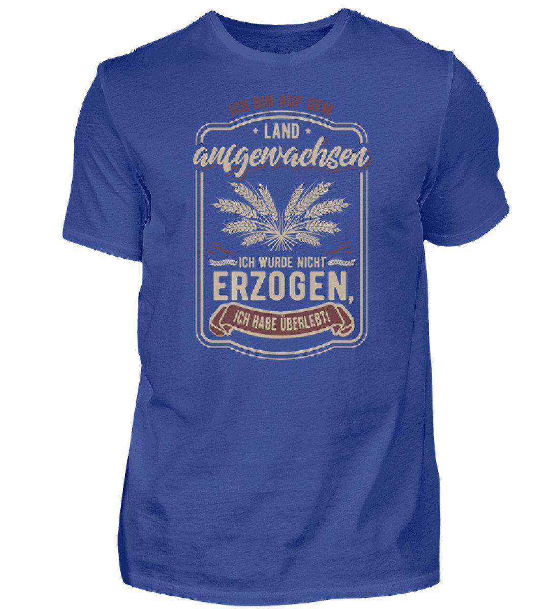 Auf dem Land aufgewachsen · Herren T-Shirt-Herren Basic T-Shirt-Royal Blue-S-Agrarstarz