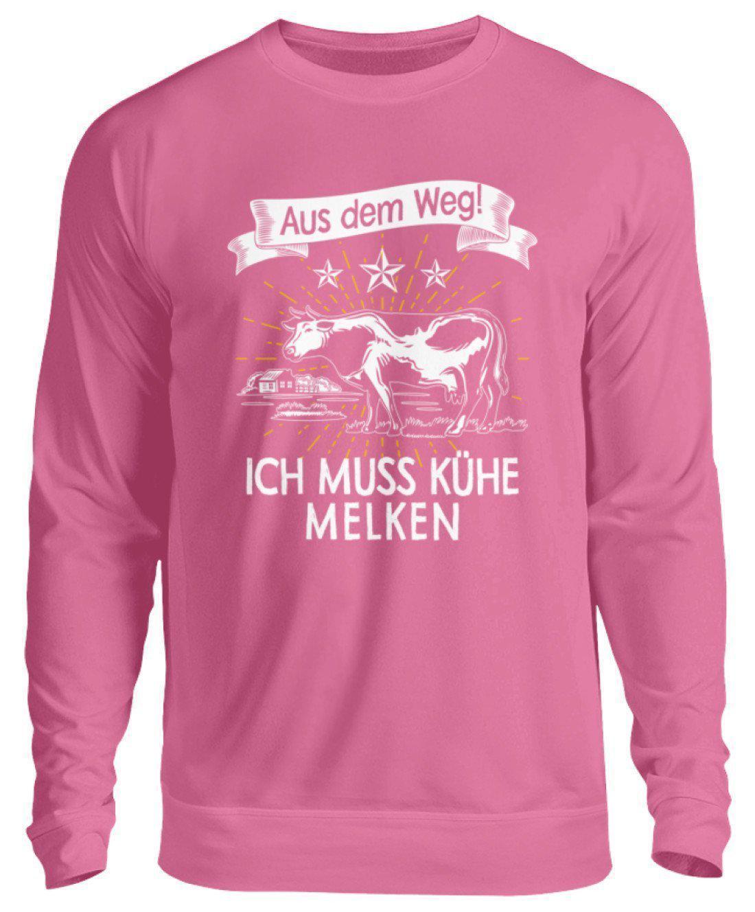Aus dem Weg! Kühe melken · Unisex Sweatshirt Pullover-Unisex Sweatshirt-Candyfloss Pink-S-Agrarstarz