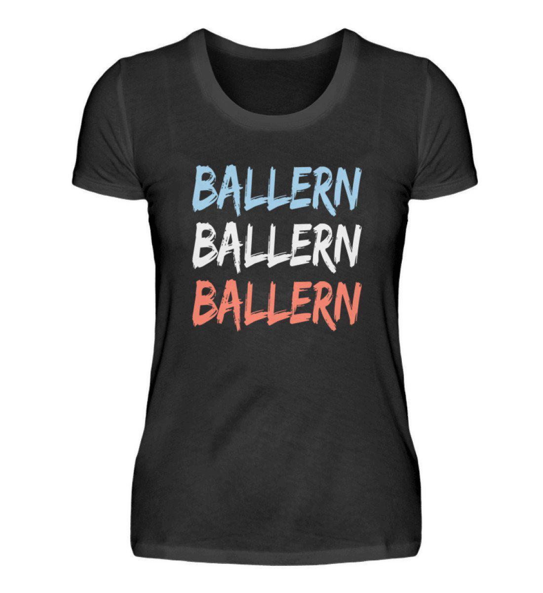 Ballern · Damen T-Shirt-Damen Basic T-Shirt-Black-S-Agrarstarz