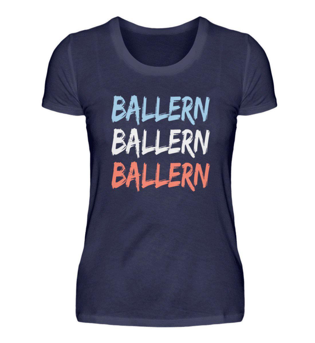 Ballern · Damen T-Shirt-Damen Basic T-Shirt-Navy-S-Agrarstarz