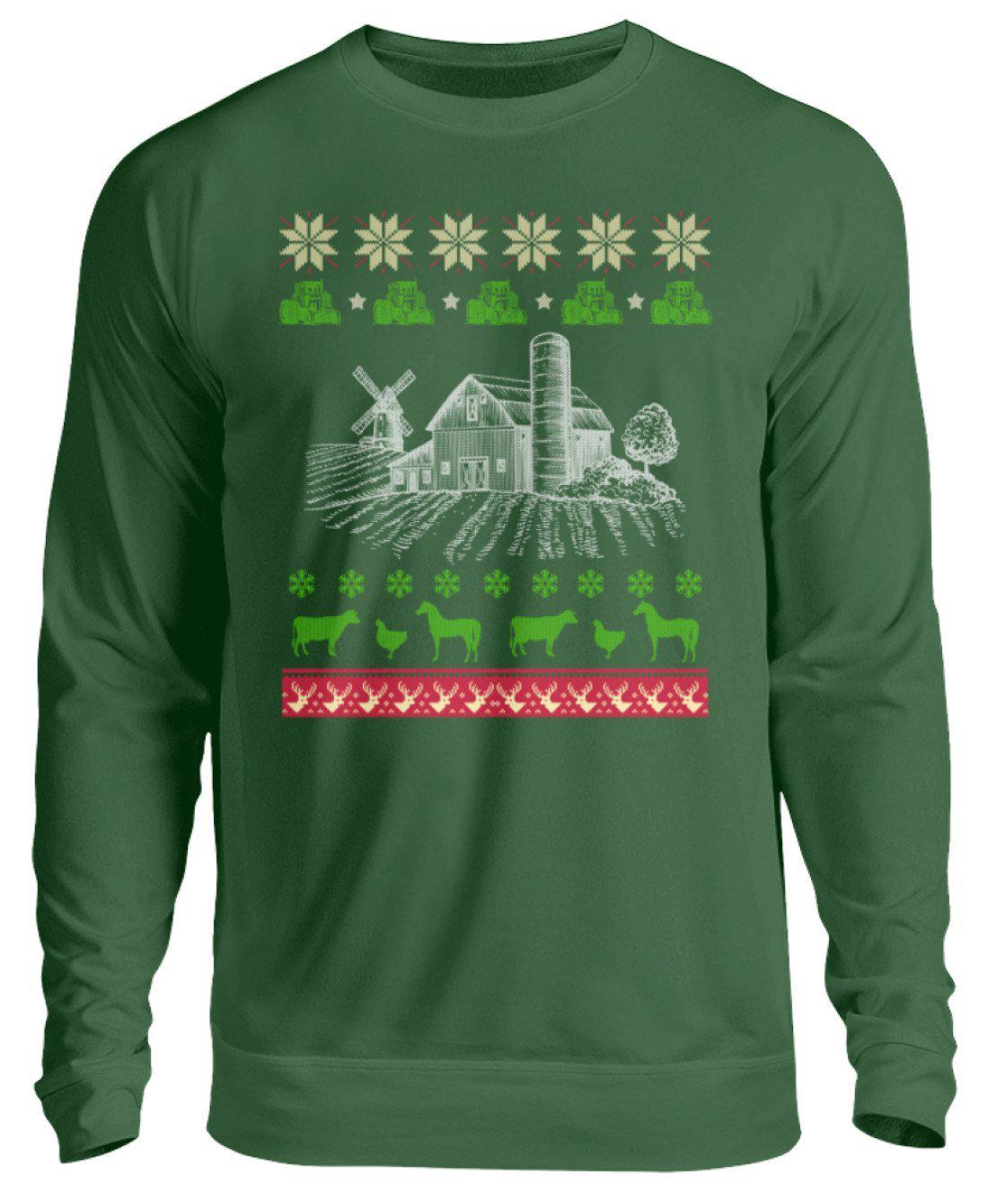 Bauernhof 2 Ugly Christmas · Unisex Sweatshirt Pullover-Unisex Sweatshirt-Bottle Green-S-Agrarstarz