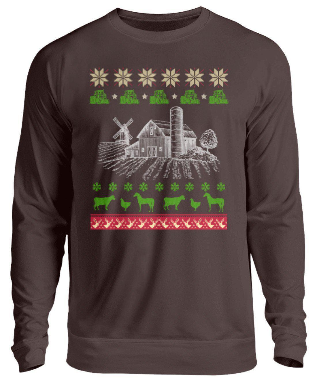 Bauernhof 2 Ugly Christmas · Unisex Sweatshirt Pullover-Unisex Sweatshirt-Hot Chocolate-S-Agrarstarz