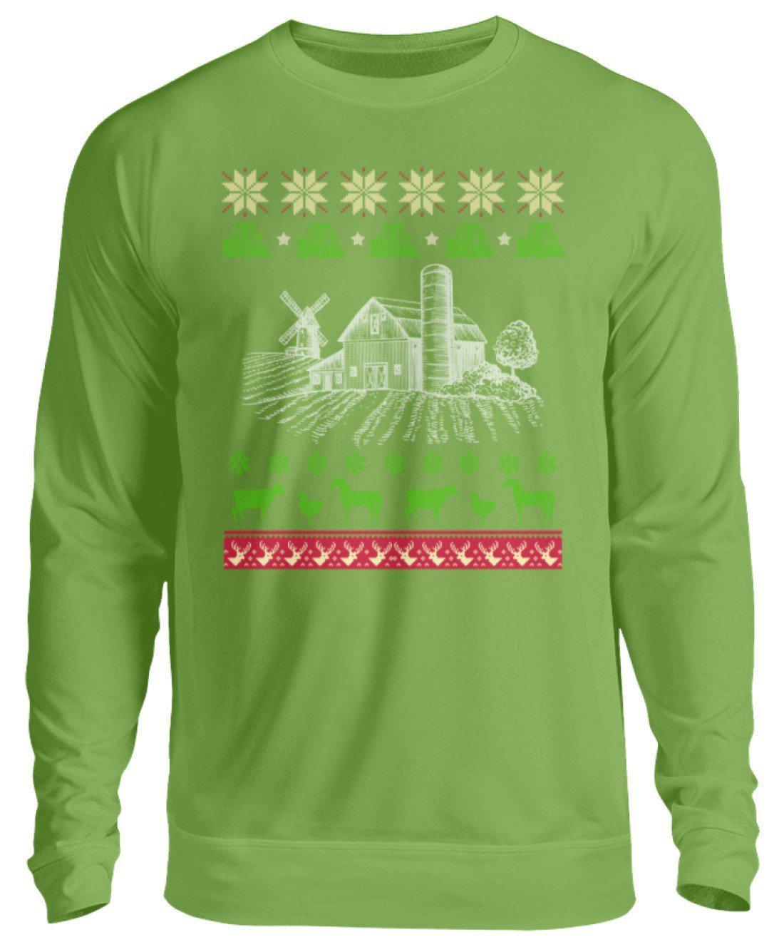 Bauernhof 2 Ugly Christmas · Unisex Sweatshirt Pullover-Unisex Sweatshirt-LimeGreen-S-Agrarstarz