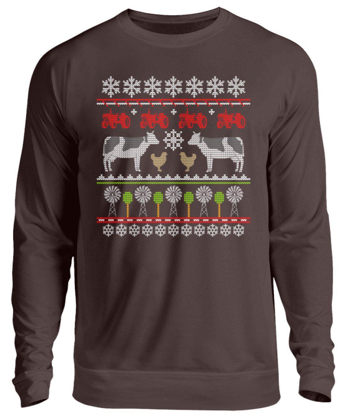 Bauernhof Ugly Christmas · Unisex Sweatshirt Pullover-Unisex Sweatshirt-Hot Chocolate-S-Agrarstarz