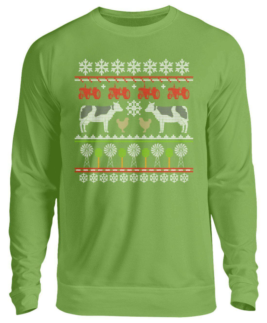 Bauernhof Ugly Christmas · Unisex Sweatshirt Pullover-Unisex Sweatshirt-LimeGreen-S-Agrarstarz