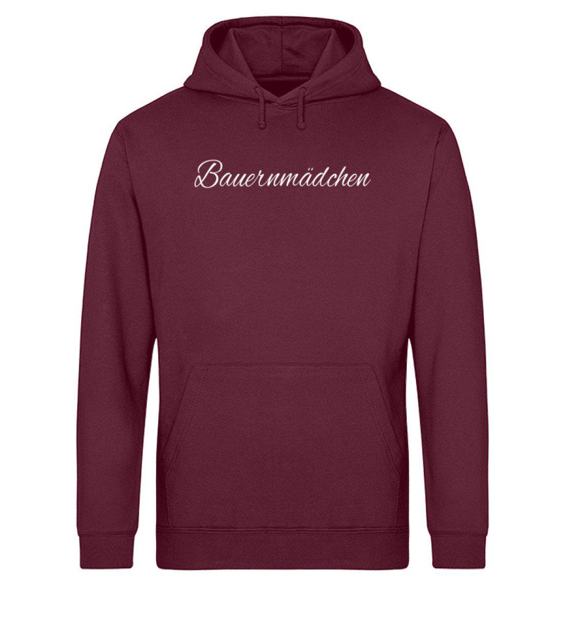 Bauernmädchen · Unisex Organic Hoodie-Drummer Hoodie ST/ST-Burgundy-XS-Agrarstarz